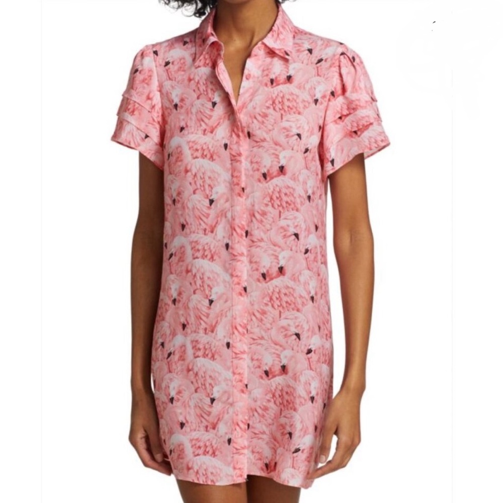 Alice + Olivia Pink Flamingo Mini Dress